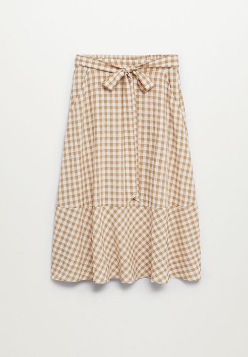 MANGO - Skirt picnic - light beige
