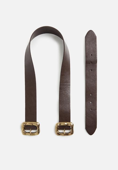 MANGO - Wild belt - dark brown