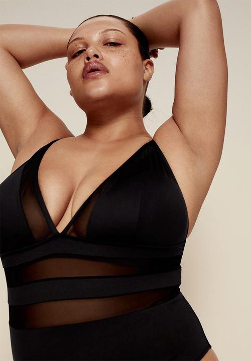 Violeta by Mango - Plus swimsuit samantha - black
