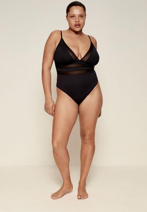 Violeta by Mango - Plus swimsuit samantha - black