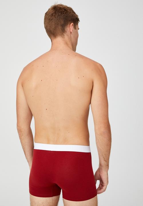Cotton On - Mens organic cotton trunks - red & white 
