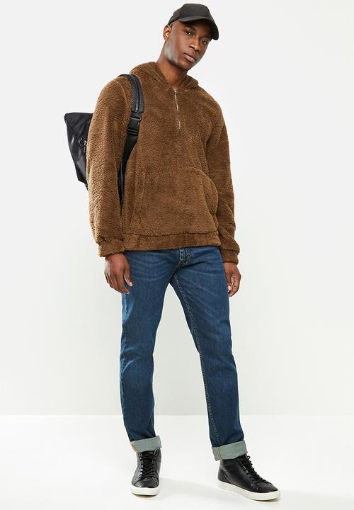 STYLE REPUBLIC - Sherpa hoodie - brown