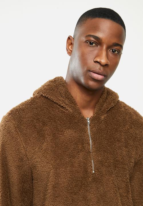 STYLE REPUBLIC - Sherpa hoodie - brown