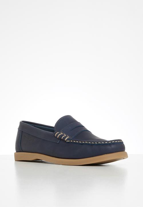 Grasshoppers - Deckskin loafer leather sandiego - navy