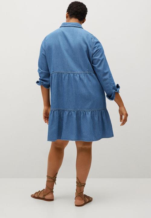 Violeta by Mango - Plus dress marcela - open blue