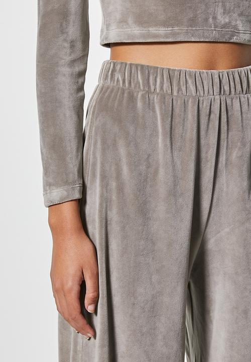 VELVET - Pull-on wide leg trouser - taupe