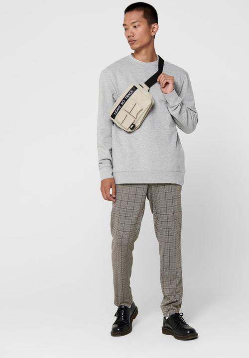 Only & Sons - Onselias check pants - neutral