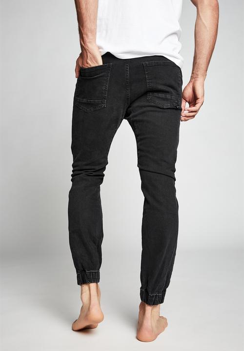 Cotton On - Slim denim jogger - black