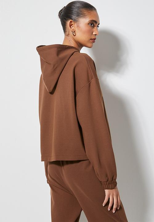 Superbalist - Premium ponti hoodie - chocolate