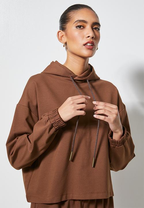 Superbalist - Premium ponti hoodie - chocolate