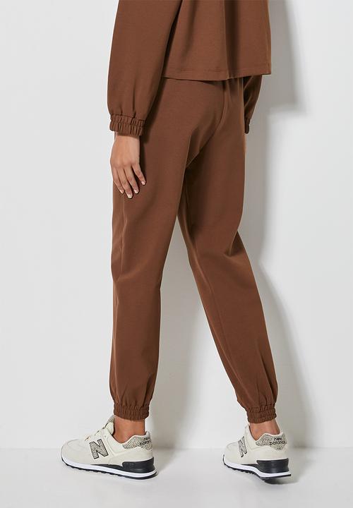 Superbalist - Premium ponti cuffed jogger - tobacco