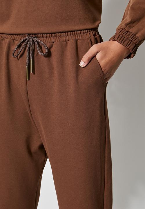 Superbalist - Premium ponti cuffed jogger - tobacco