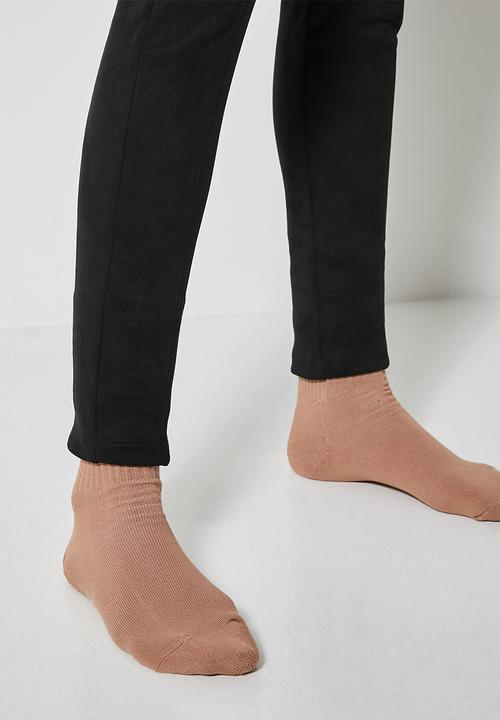 Superbalist - Panelled suedette tregging - black