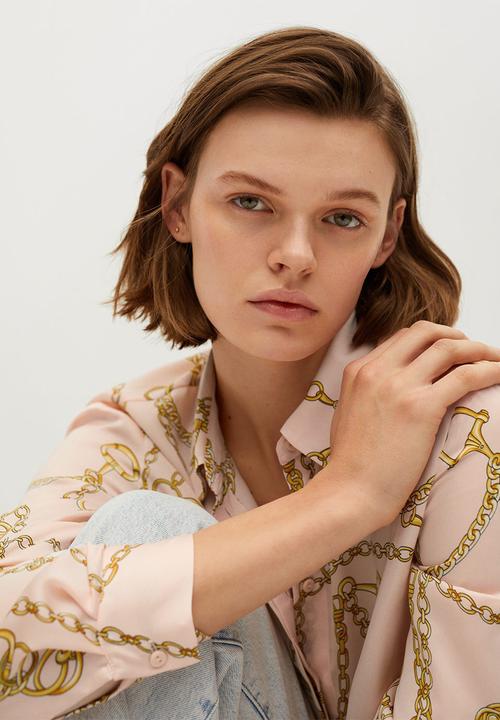 MANGO - Shirt greece - light pastel pink