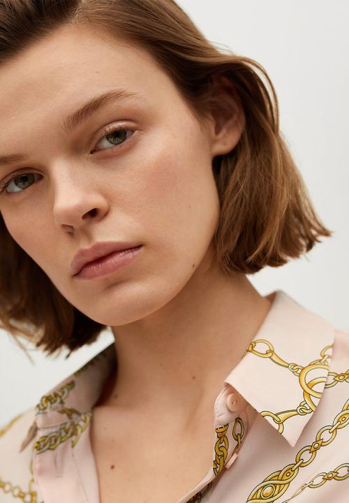 MANGO - Shirt greece - light pastel pink