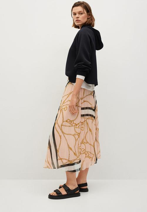 MANGO - Skirt daisy - light pastel pink