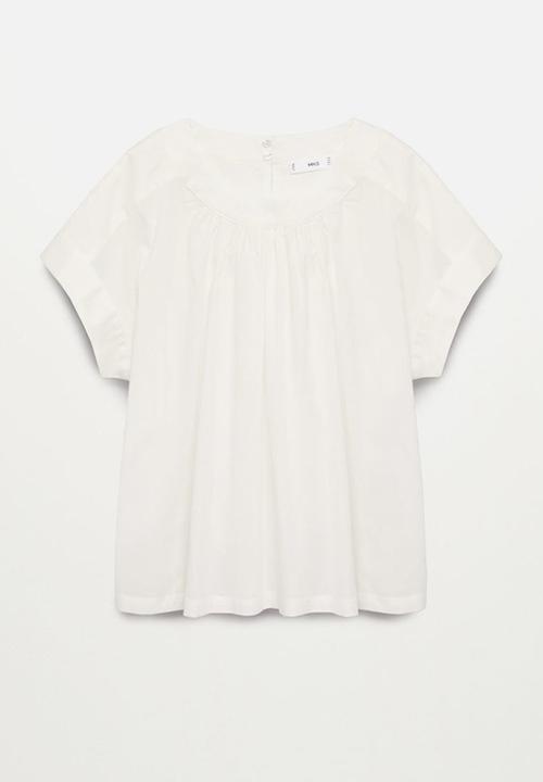 MANGO - Blouse vole-h - white
