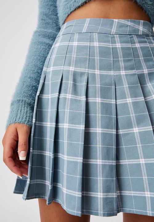 Factorie - Pleated skirt - taya check white