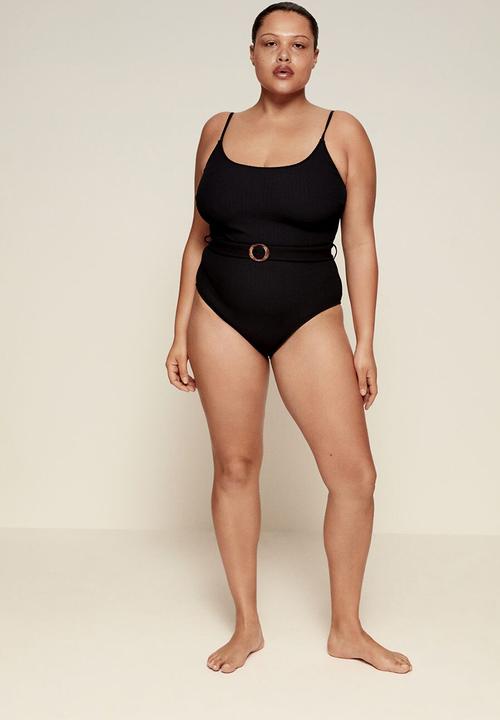 Violeta by Mango - Plus swimsuit bora - black