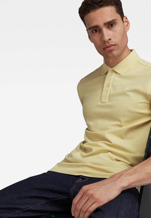 G-STAR - Dunda slim polo short sleeve - yellow