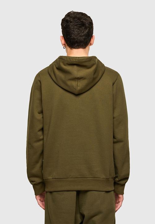 Diesel  - S-gir-hood-division-logo sweat-shirt - olive