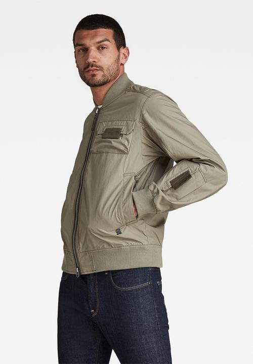 G-STAR - Chest pockets poplin bomber - green