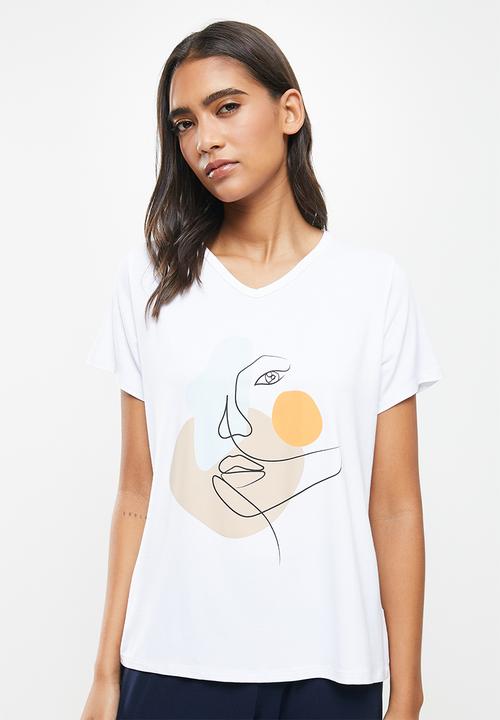 Superbalist - Sleep tee & pants - navy & white 