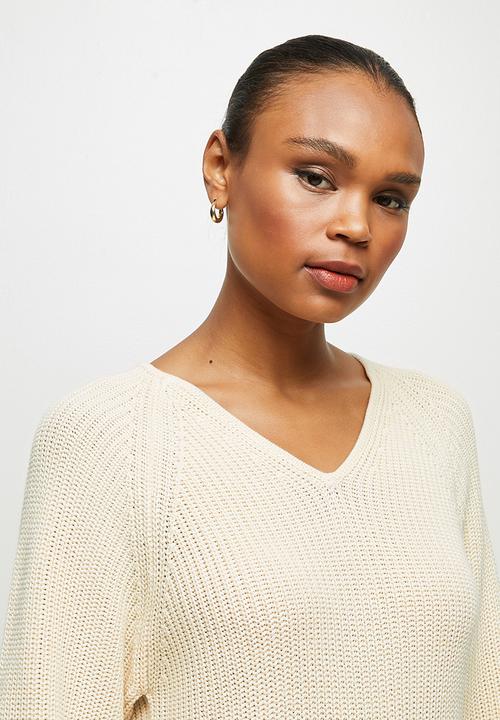 edit - Organic cotton Raglan column dress- cream 