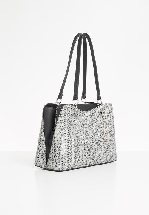 GUESS - Montilla large satchel - black & grey 