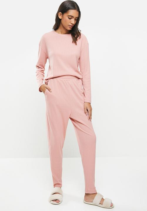 Superbalist - Rib sleep set - dusty pink