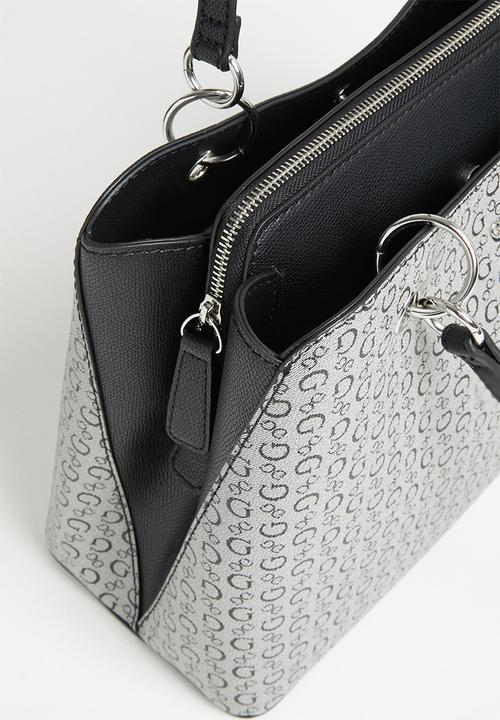 GUESS - Montilla large satchel - black & grey 