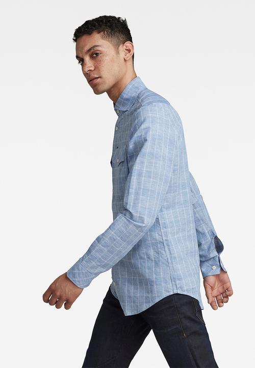 G-STAR - Marine service slim long sleeve shirt - blue