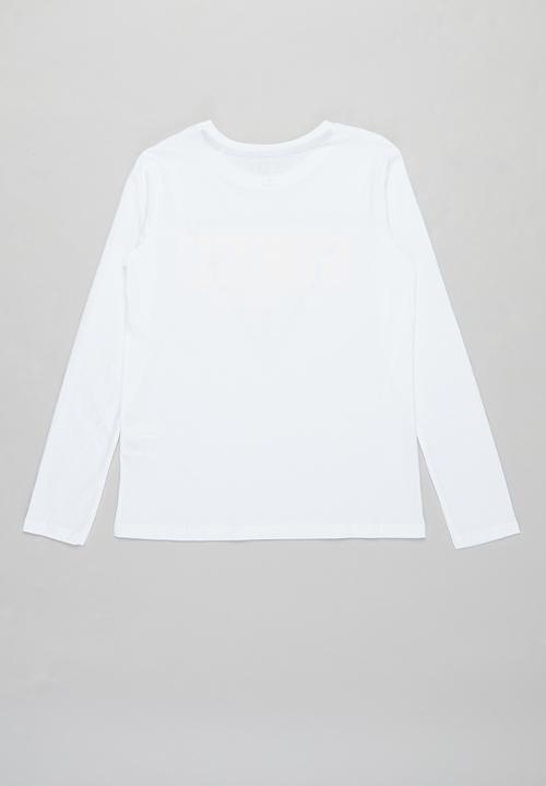 GUESS - Triangle brick crew tee - true white