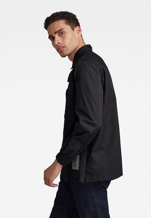 G-STAR - Multi slant pocket denim relaxed shirt - black