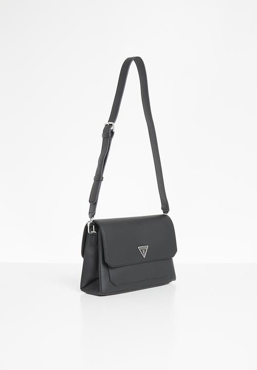 GUESS - Ambrose flap shoulder bag - black
