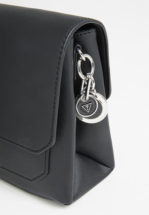 GUESS - Ambrose flap shoulder bag - black