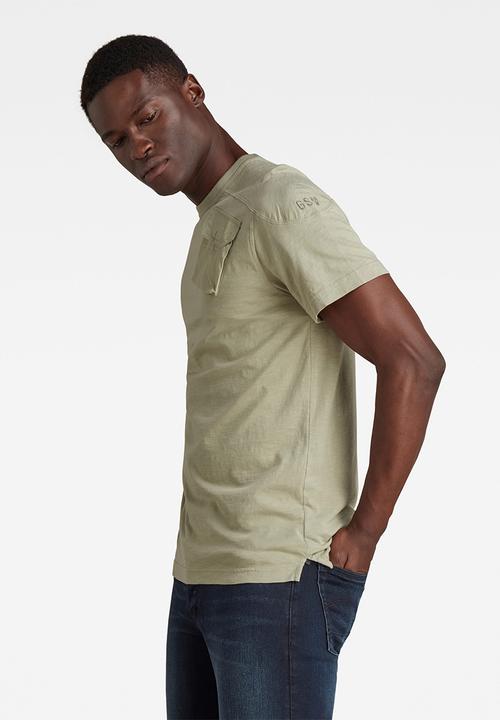 G-STAR - Military 3d woven pocket r tee - green