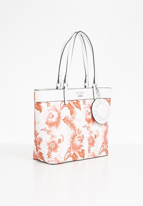 GUESS - Garren carryall - pink & white 