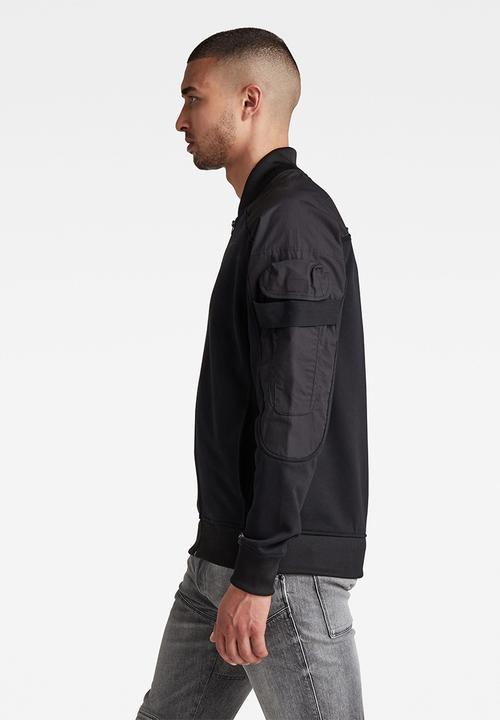 G-STAR - Mixed cargo bomber jacket - black