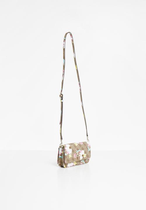 GUESS - Noelle xbody flap organizer - brown 