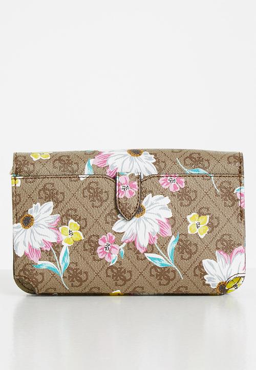 GUESS - Noelle xbody flap organizer - brown 