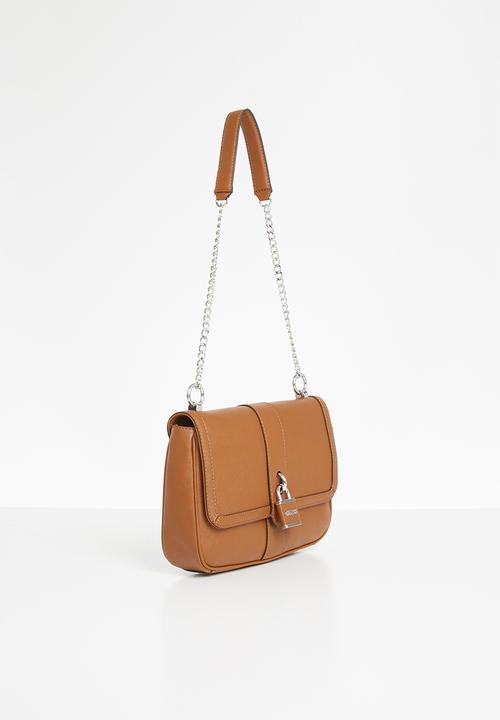 GUESS - Larsa crossbody flap - cognac