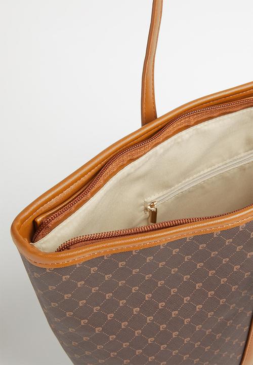 Pierre Cardin - Gulianna logo tote  - brown& tan