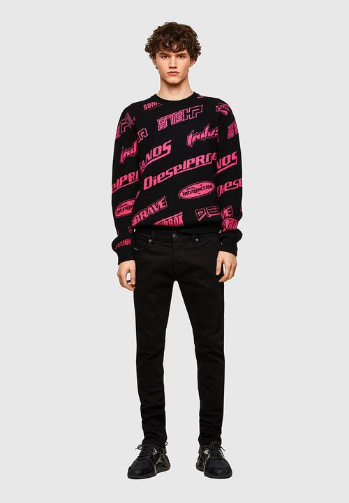 Diesel  - D-luster slim fit 5 pocket jeans - black