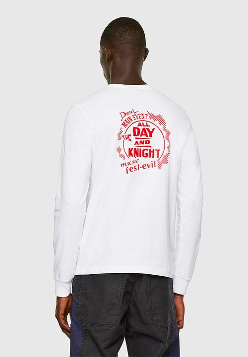 Diesel  - T-diegos-ls-k20 t-shirt- white