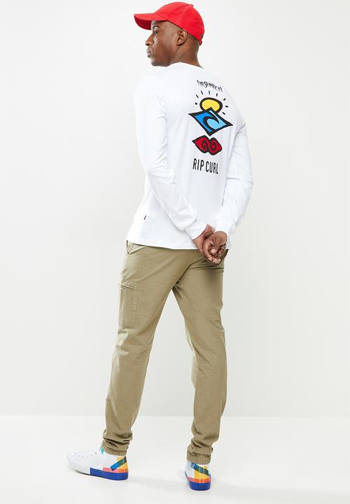 Rip Curl - Search logo long sleeve tee - white