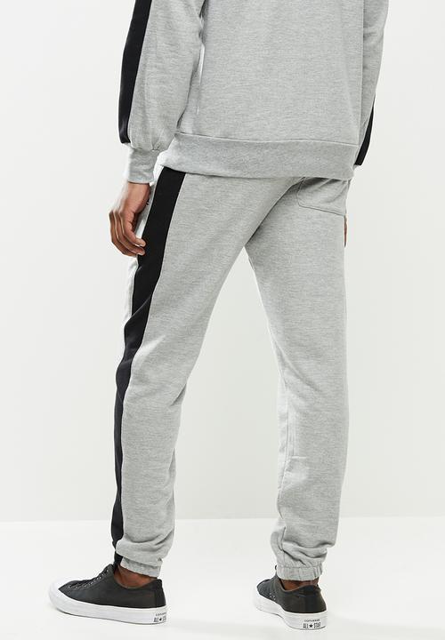 Original Penguin - Stripe fleece sweatpant - grey