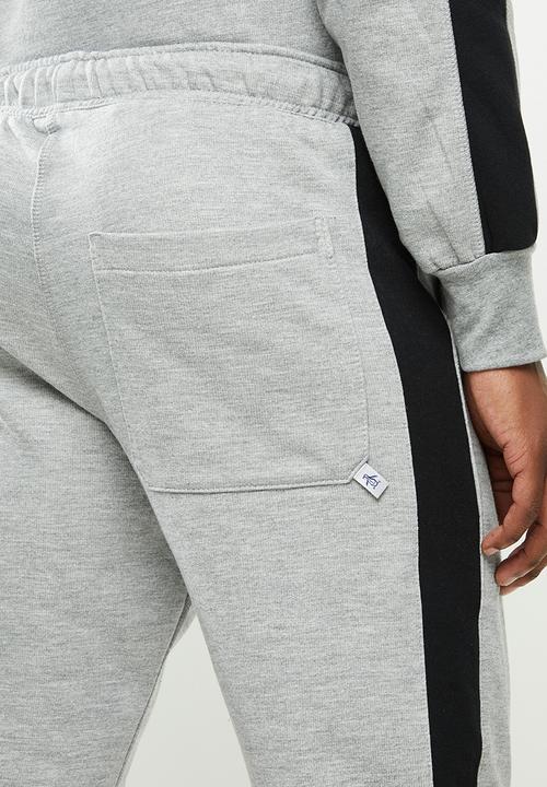 Original Penguin - Stripe fleece sweatpant - grey
