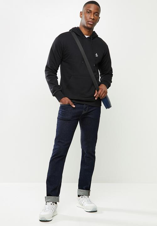 Original Penguin - Long sleeve hooded sweat - black
