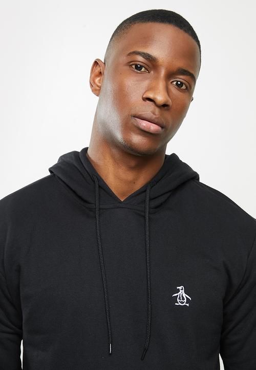 Original Penguin - Long sleeve hooded sweat - black